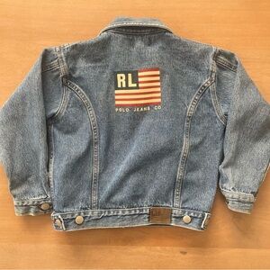 Vintage Polo Jeans Ralph Lauren American Flag Denim Jacket